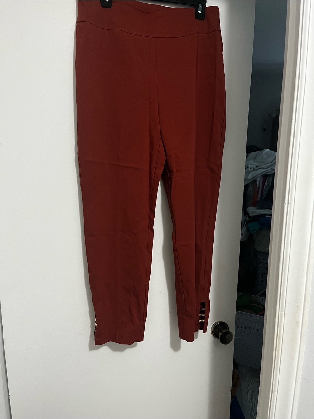 Zac & Rachel Slim Ankle Pants in Rust Red Never worn